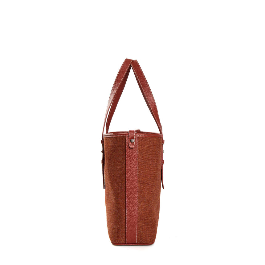 LIGHT BROWN MIDI TOTE BAG