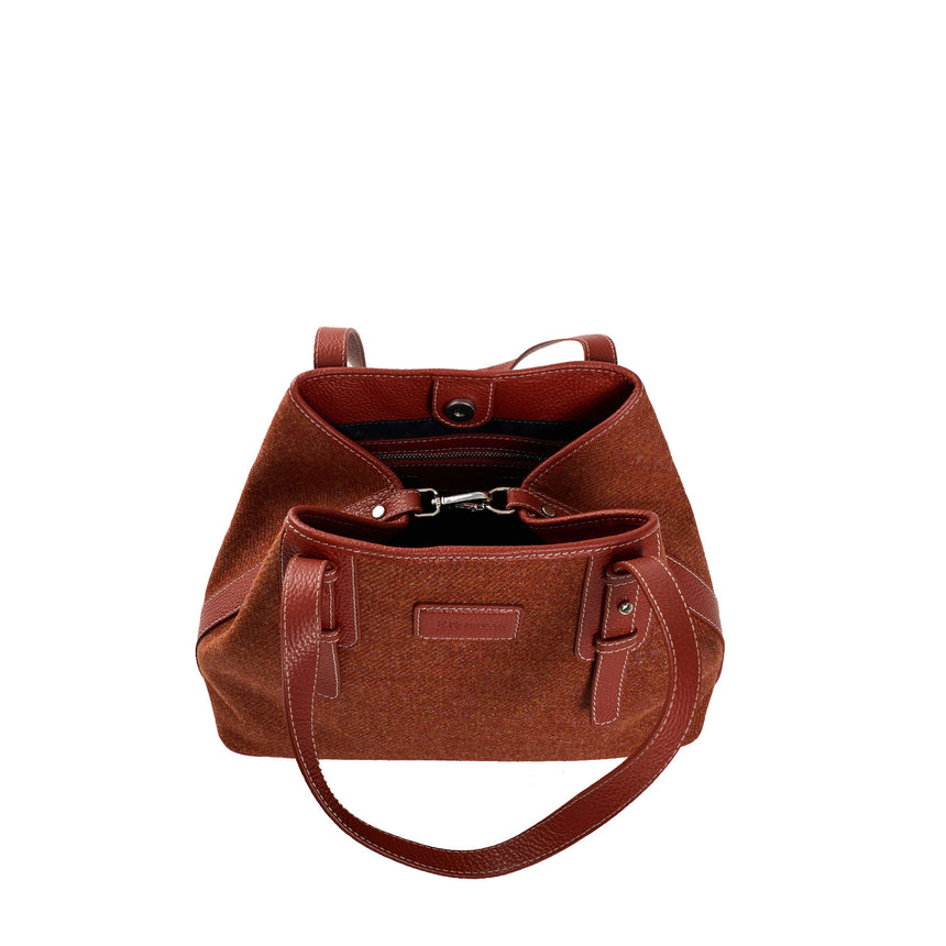 LIGHT BROWN MIDI TOTE BAG
