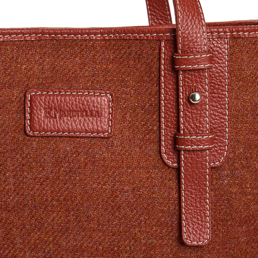 LIGHT BROWN MIDI TOTE BAG