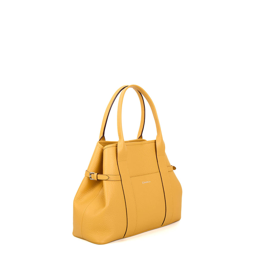 MIDI TOTE BAG SIDE BUCKLES GIALLA