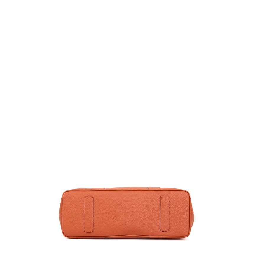 ORANGE MIDI TOTE BAG SIDE BUCKLES