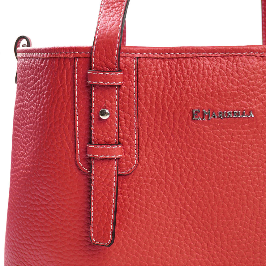 RED MIDI TOTE BAG