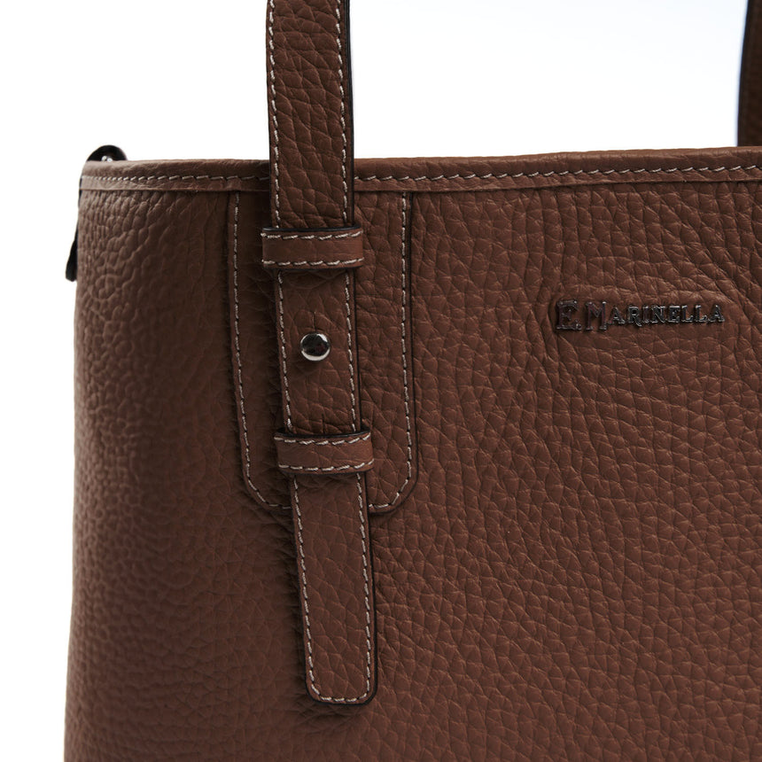 DARK BROWN MIDI TOTE BAG
