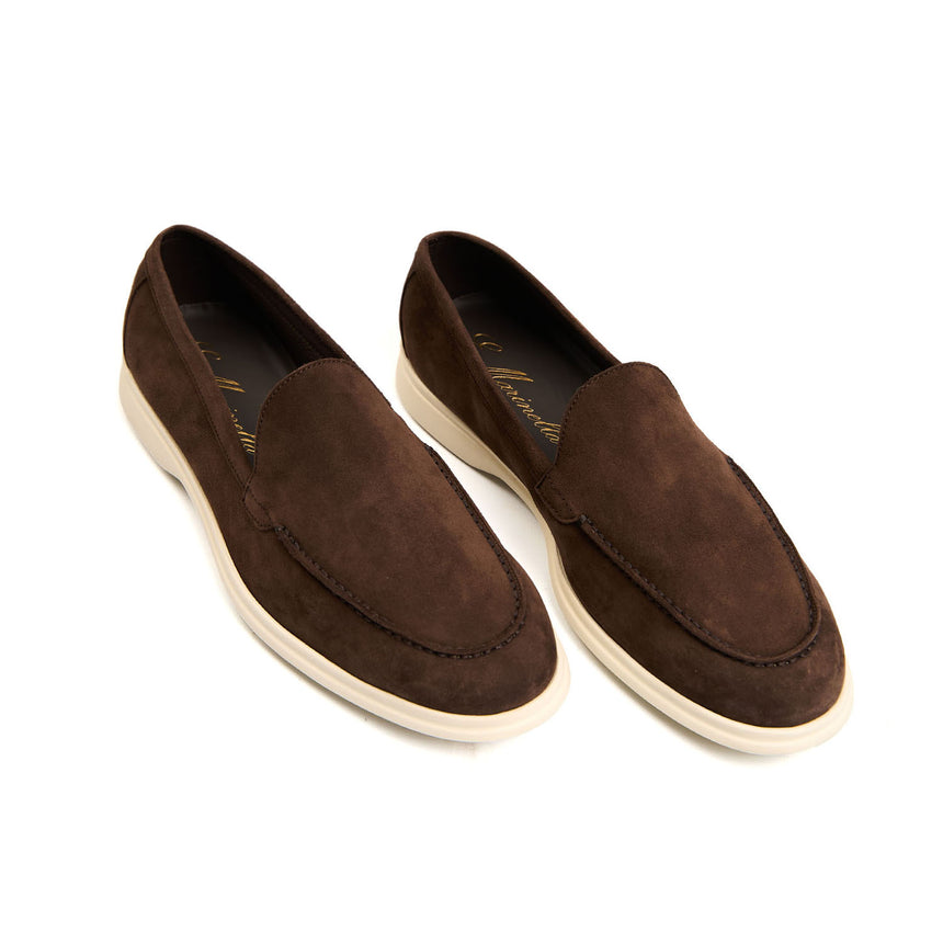 DARK BROWN UNLINED LOAFER