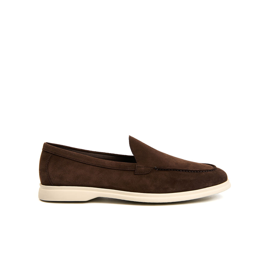 DARK BROWN UNLINED LOAFER