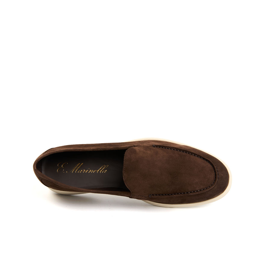 DARK BROWN UNLINED LOAFER