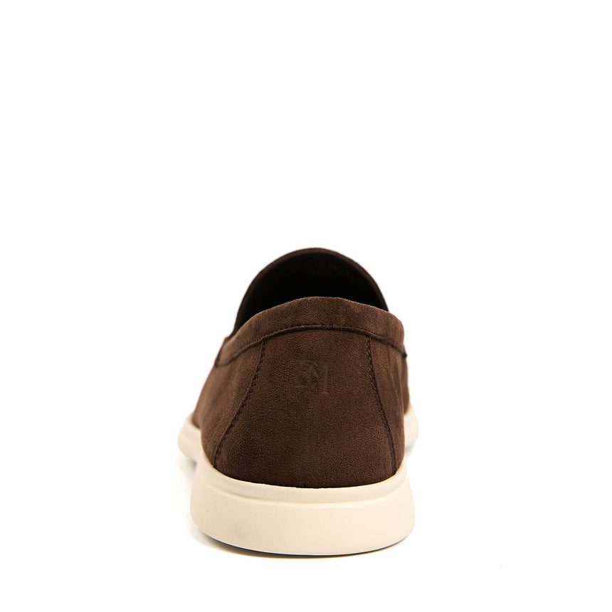 DARK BROWN UNLINED LOAFER