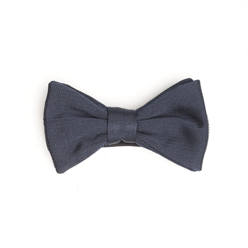 PAPILLON ANNODATO IN SETA BLU SCURO