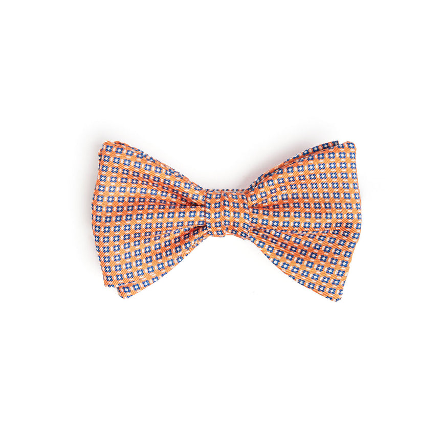 ORANGE PRE-KNOTTED SILK BOWTIE