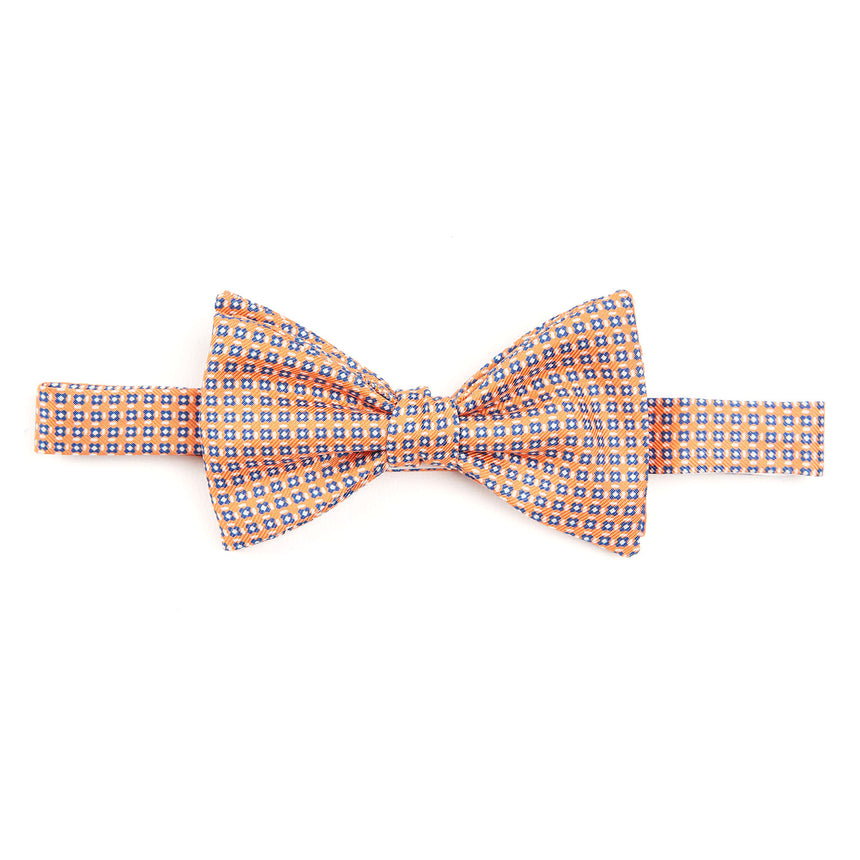 ORANGE PRE-KNOTTED SILK BOWTIE