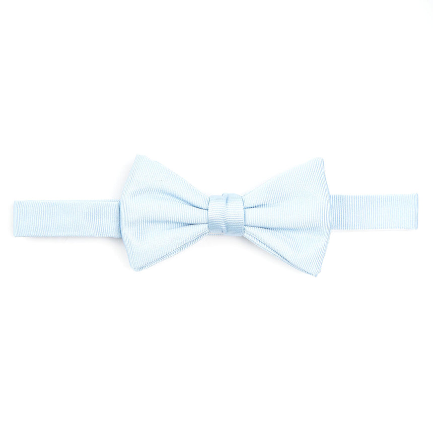 PAPILLON ANNODATO IN SETA AZZURRO