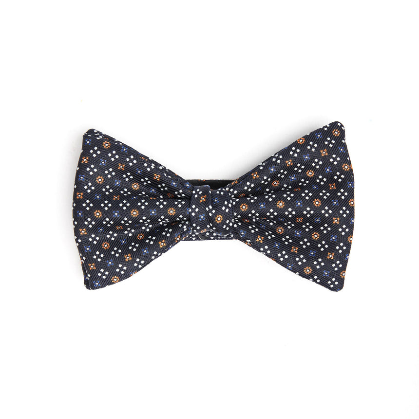 PAPILLON ANNODATO IN SETA BLU SCURO