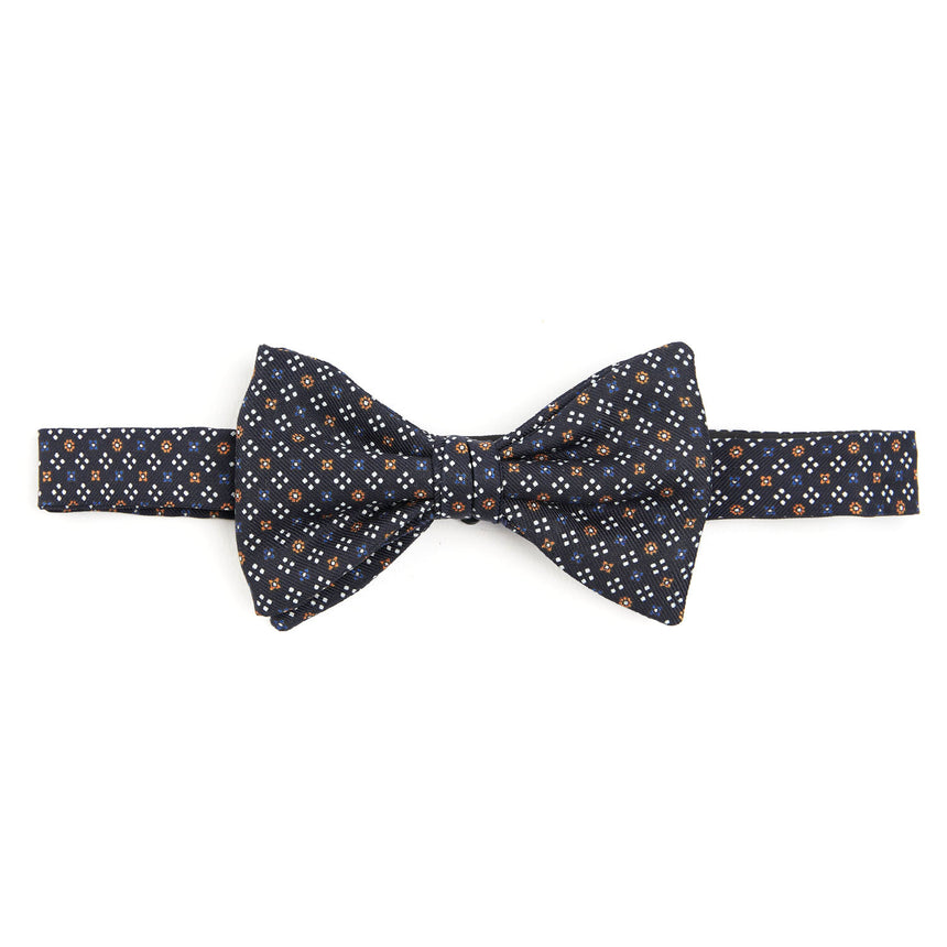 PAPILLON ANNODATO IN SETA BLU SCURO