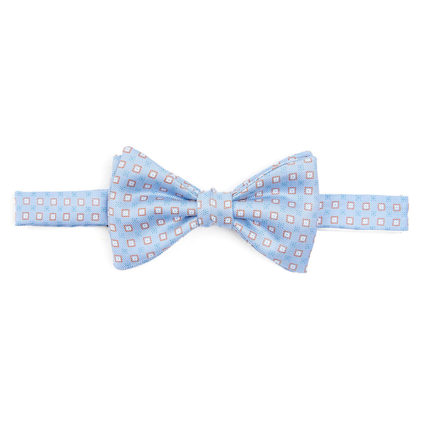 PAPILLON ANNODATO IN SETA AZZURRA