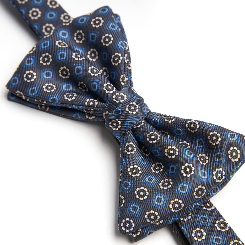 PAPILLON ANNODATO IN SETA GRIGIO SCURO