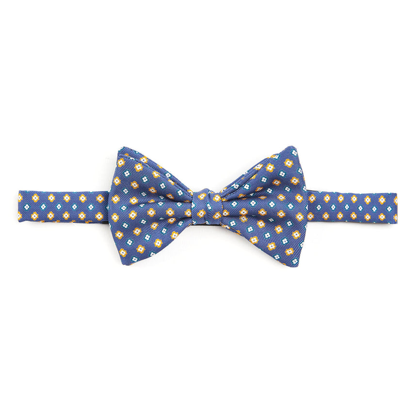 BLUE PRE-KNOTTED SILK BOWTIE