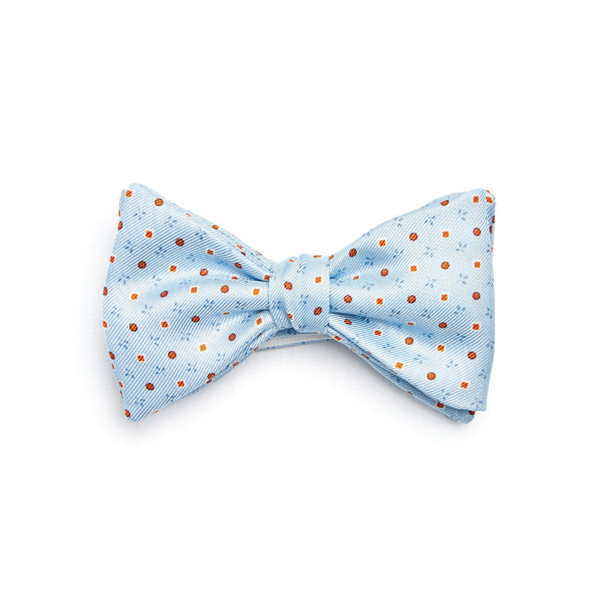 PAPILLON ANNODATO IN SETA AZZURRO