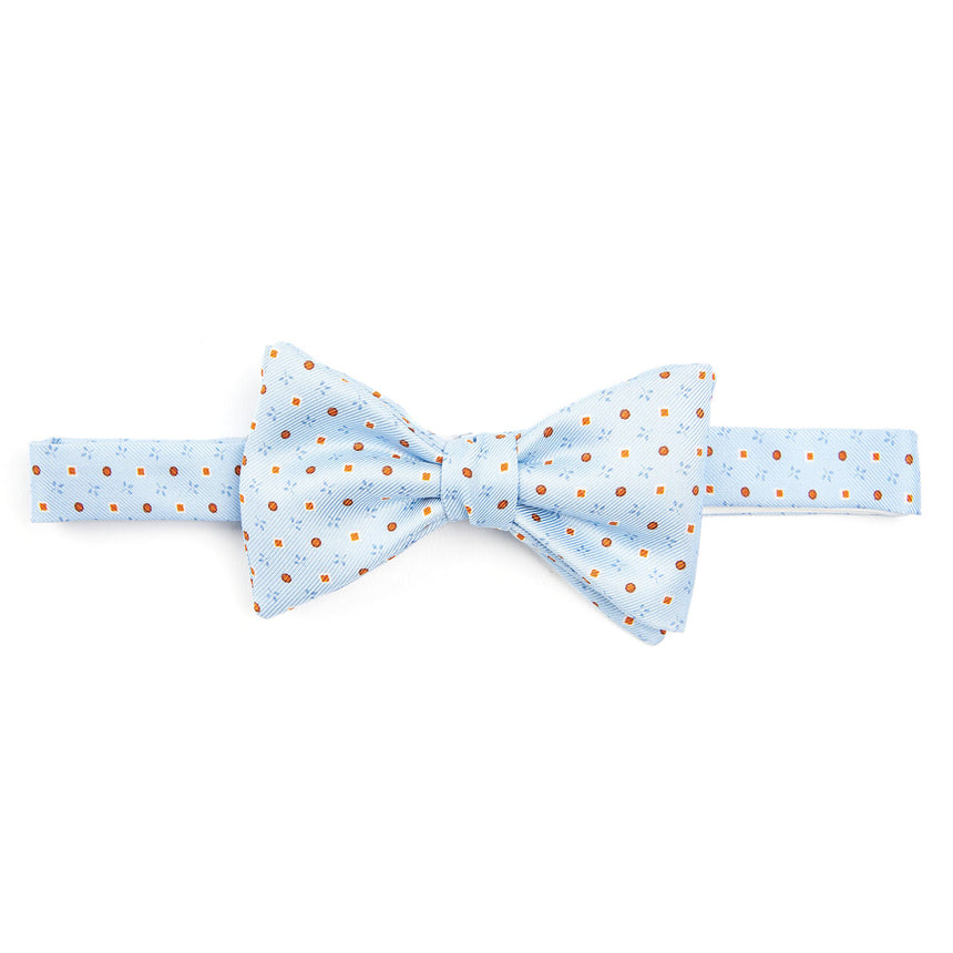 PAPILLON ANNODATO IN SETA AZZURRO