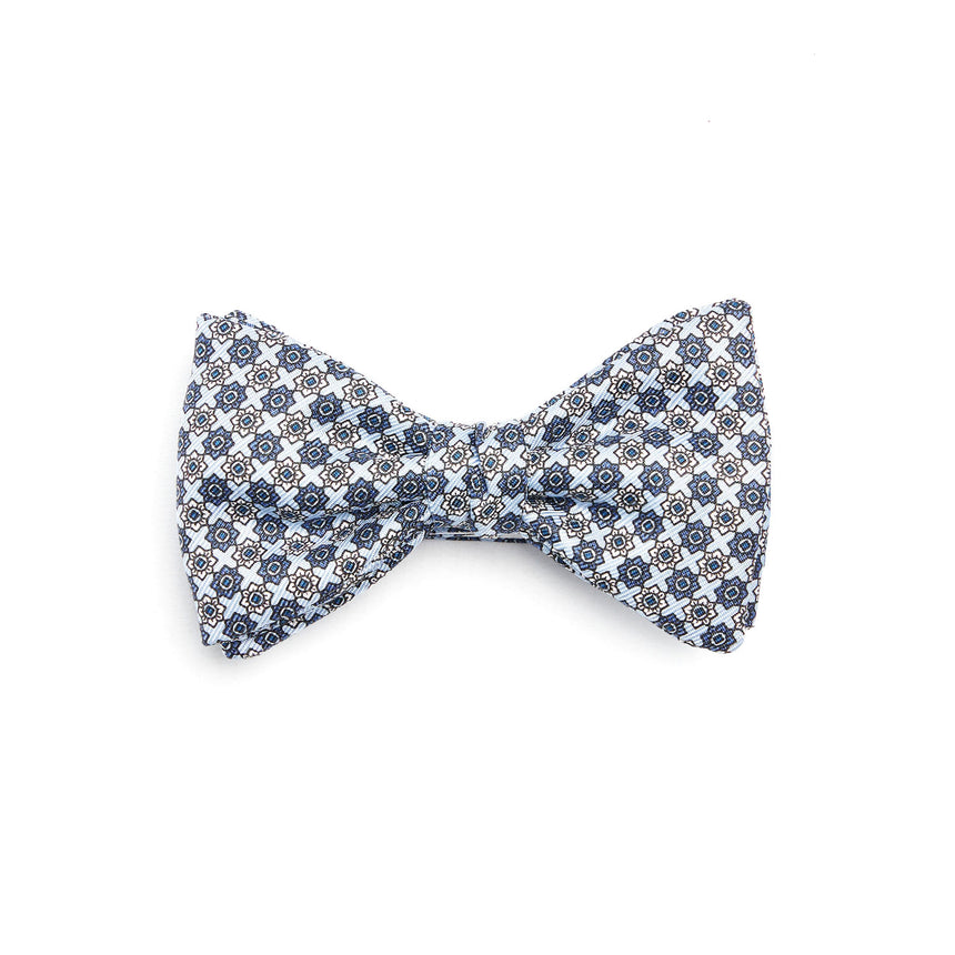 PAPILLON ANNODATO IN SETA AZZURRO