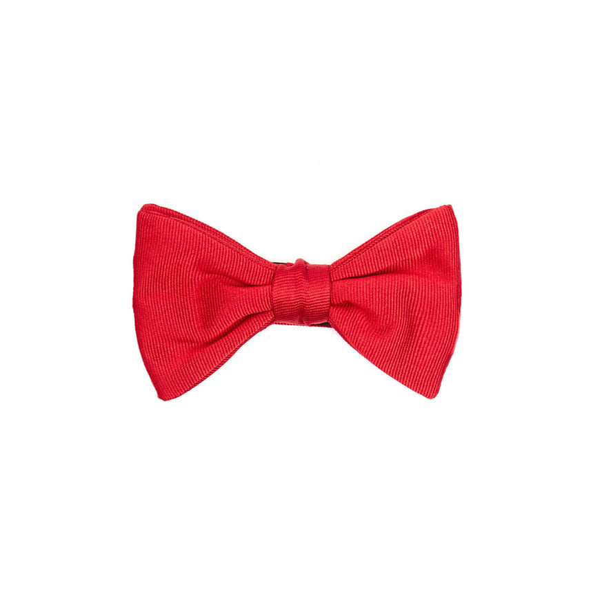 PAPILLON ANNODATO IN SETA ROSSO