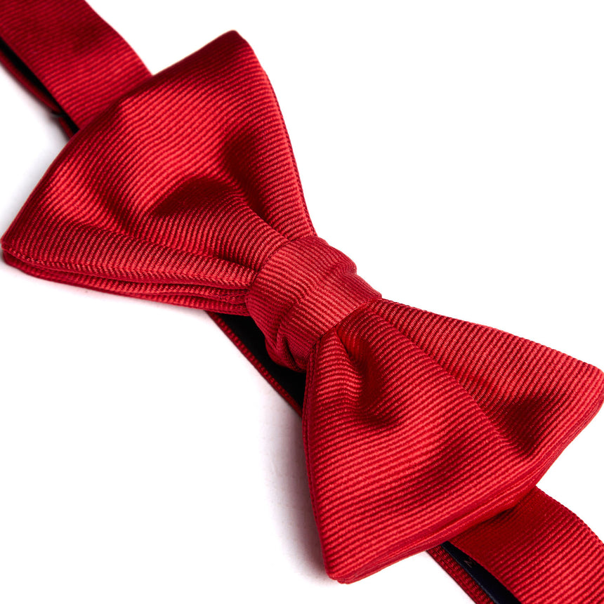 PAPILLON ANNODATO IN SETA ROSSO