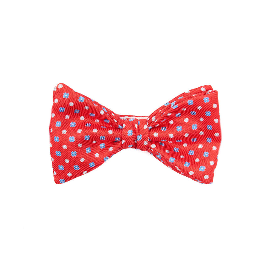 PAPILLON ANNODATO IN SETA ROSSO