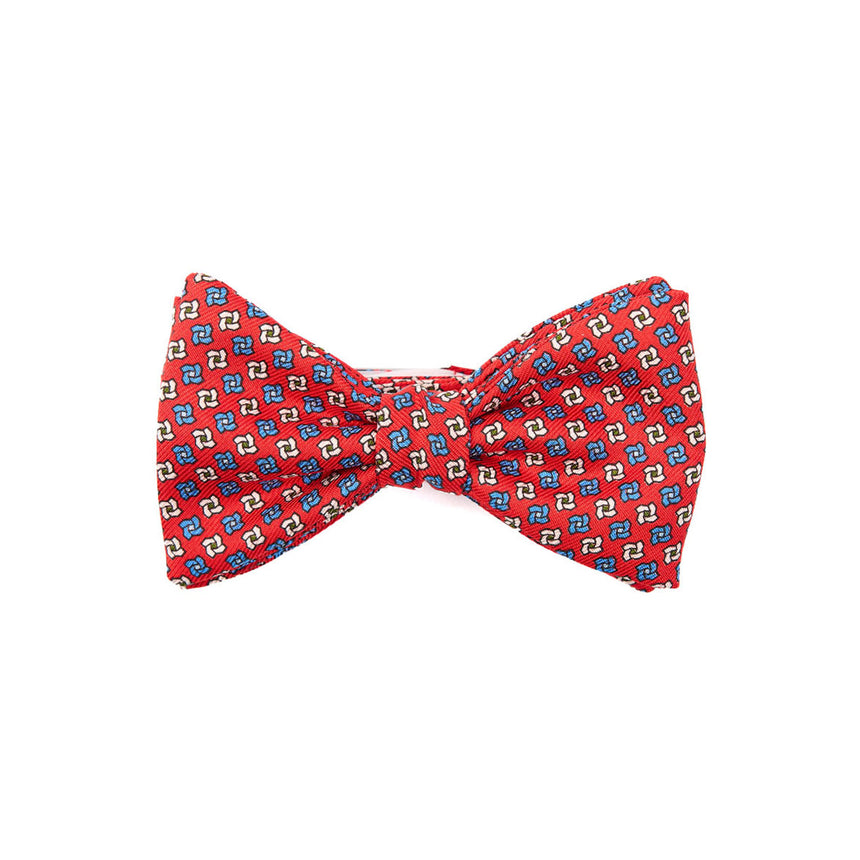 PAPILLON ANNODATO IN SETA ROSSO