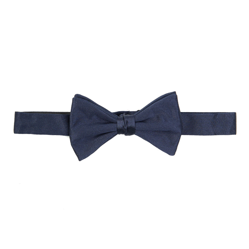 PAPILLON ANNODATO IN RASO DI SETA BLU SCURO