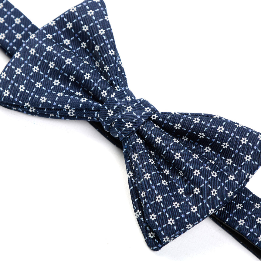 PAPILLON ANNODATO IN SETA BLU SCURO