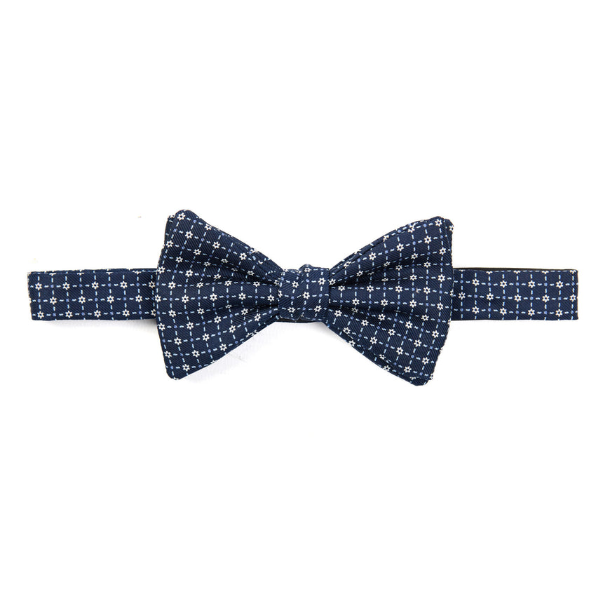 PAPILLON ANNODATO IN SETA BLU SCURO