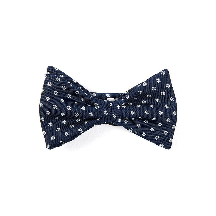 PAPILLON ANNODATO IN SETA BLU SCURO