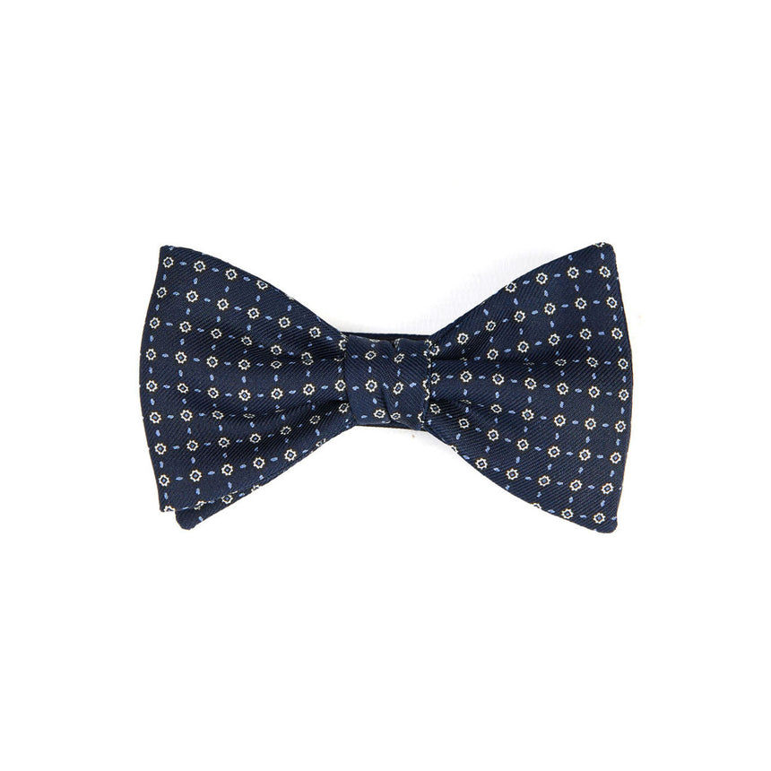 PAPILLON ANNODATO IN SETA BLU SCURO