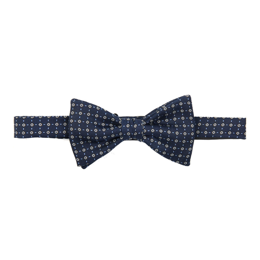 DARK BLUE PRE-KNOTTED SILK BOWTIE