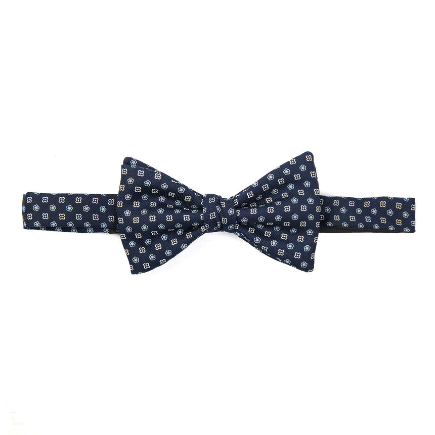 PAPILLON ANNODATO IN SETA BLU SCURO