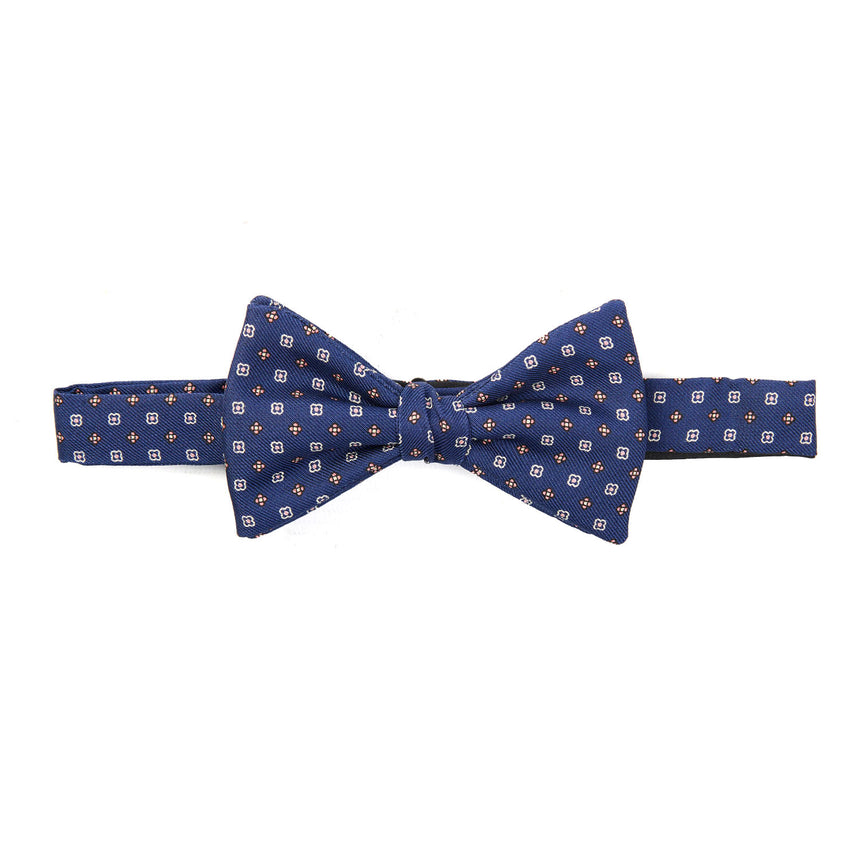 BLUE PRE-KNOTTED SILK BOWTIE