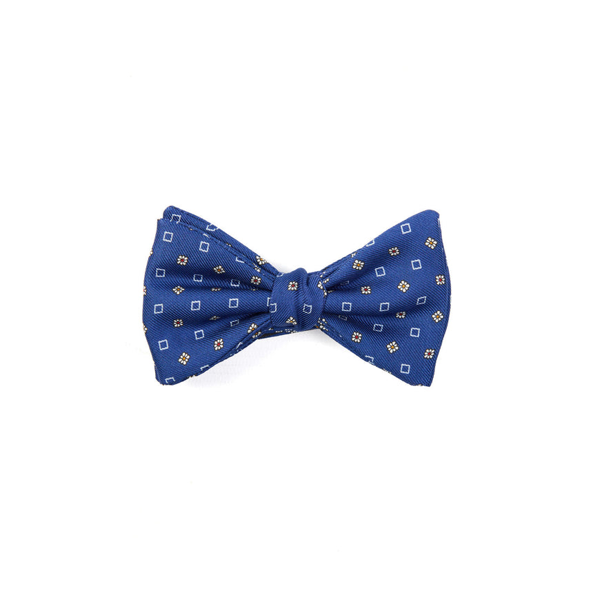 BLUE PRE-KNOTTED SILK BOWTIE