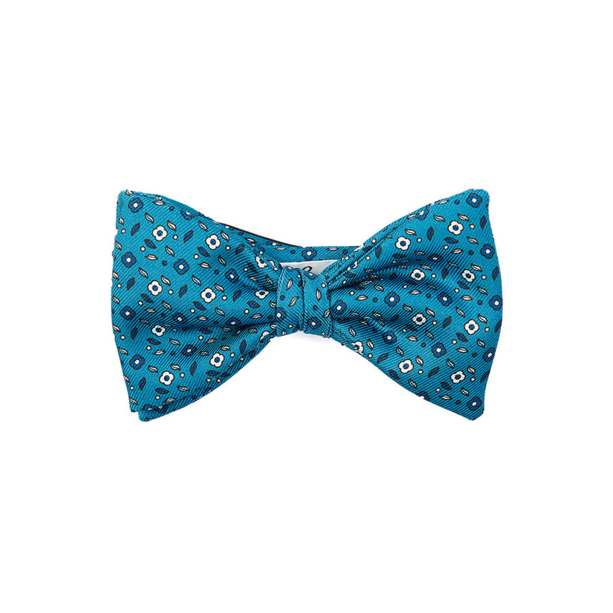 PAPILLON ANNODATO IN SETA BLU MEDIO