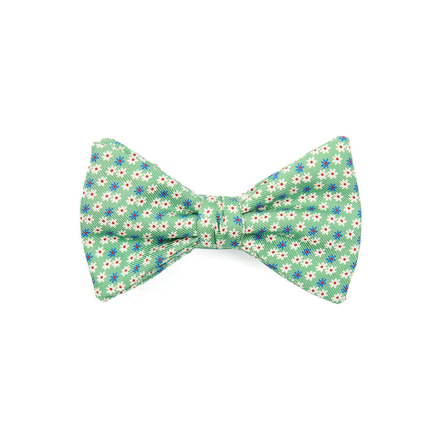 PAPILLON ANNODATO IN SETA VERDE CHIARO