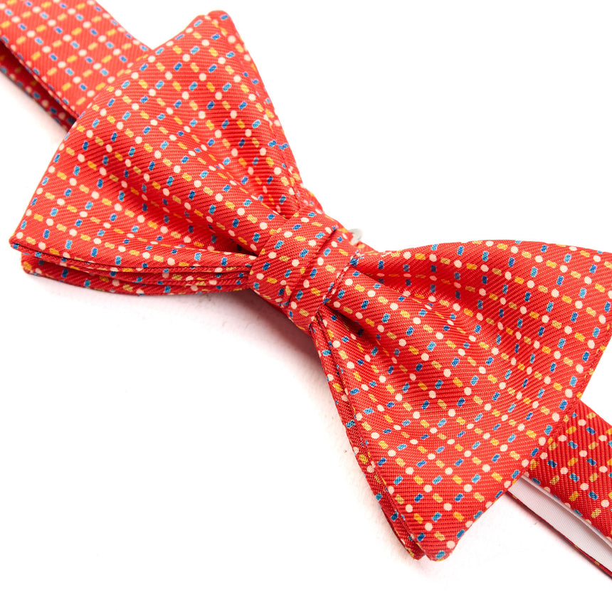 PAPILLON ANNODATO IN SETA ROSSO