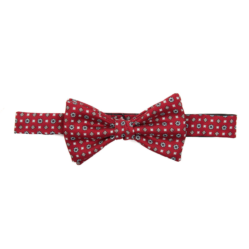 PAPILLON ANNODATO IN SETA BORDEAUX