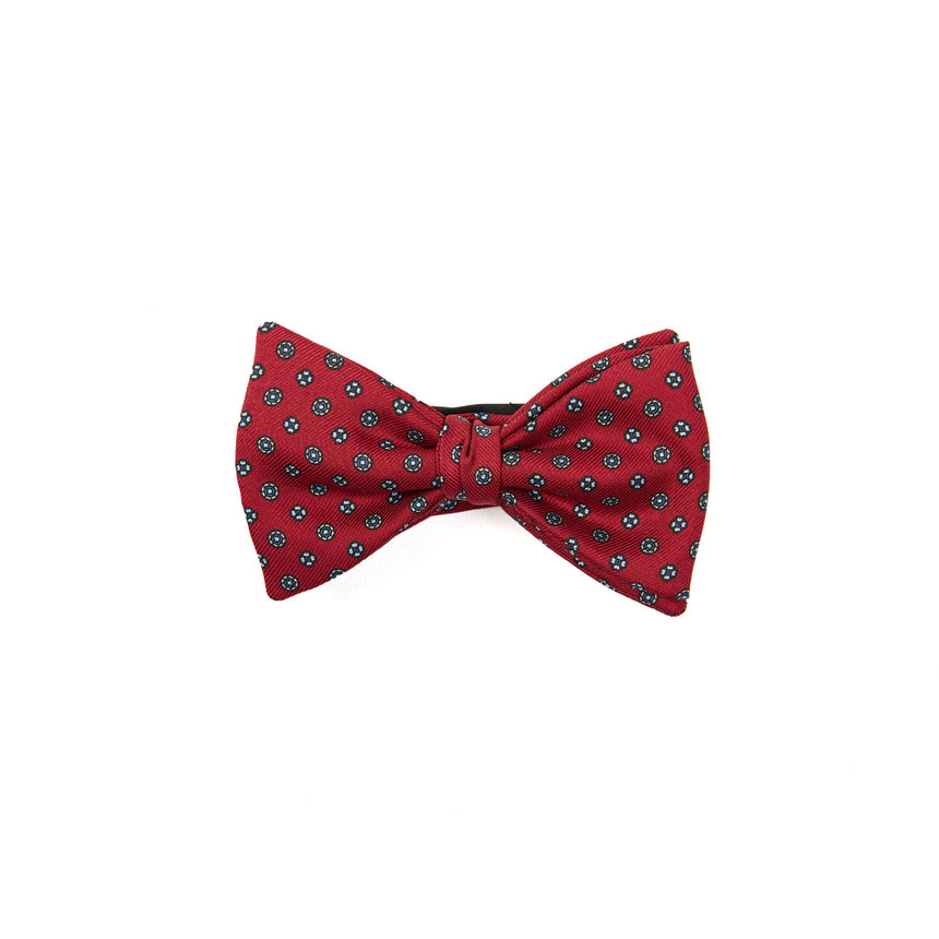 PAPILLON ANNODATO IN SETA BORDEAUX