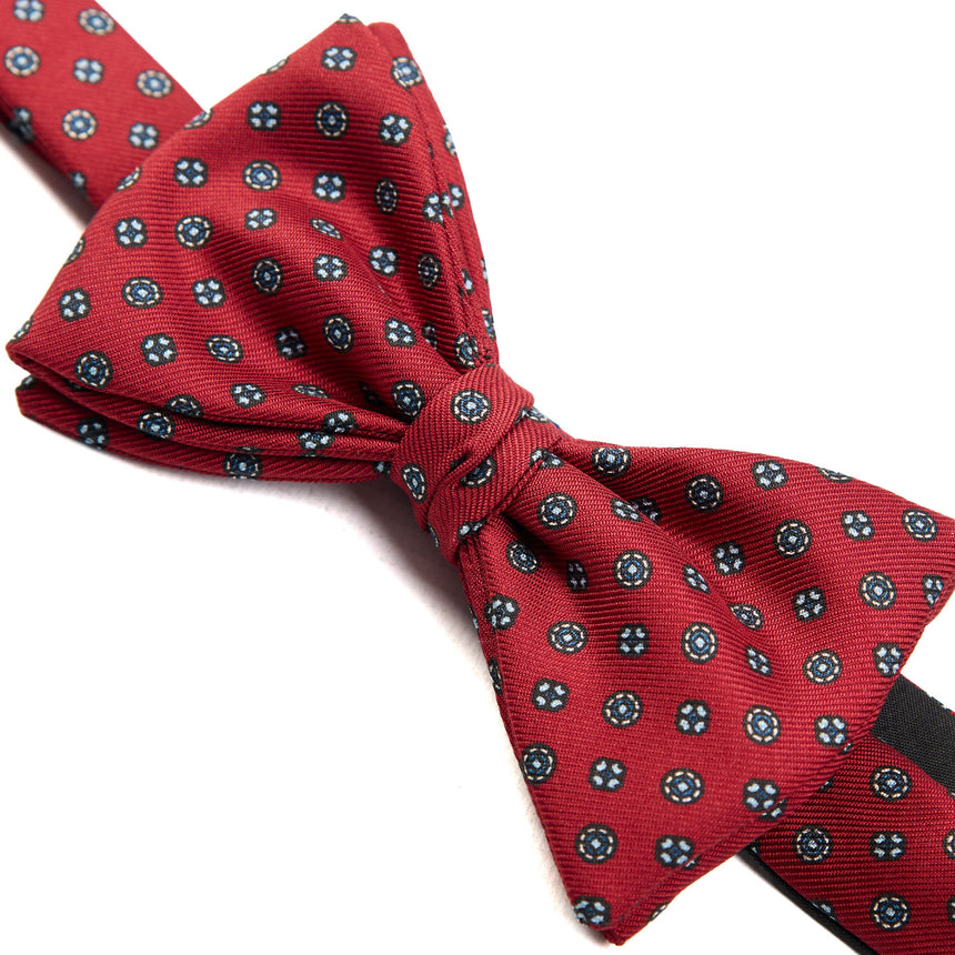 PAPILLON ANNODATO IN SETA BORDEAUX