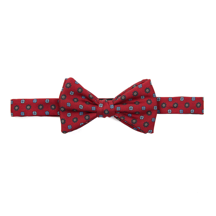 PAPILLON ANNODATO IN SETA BORDEAUX