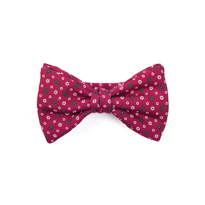 PAPILLON ANNODATO IN SETA BORDEAUX