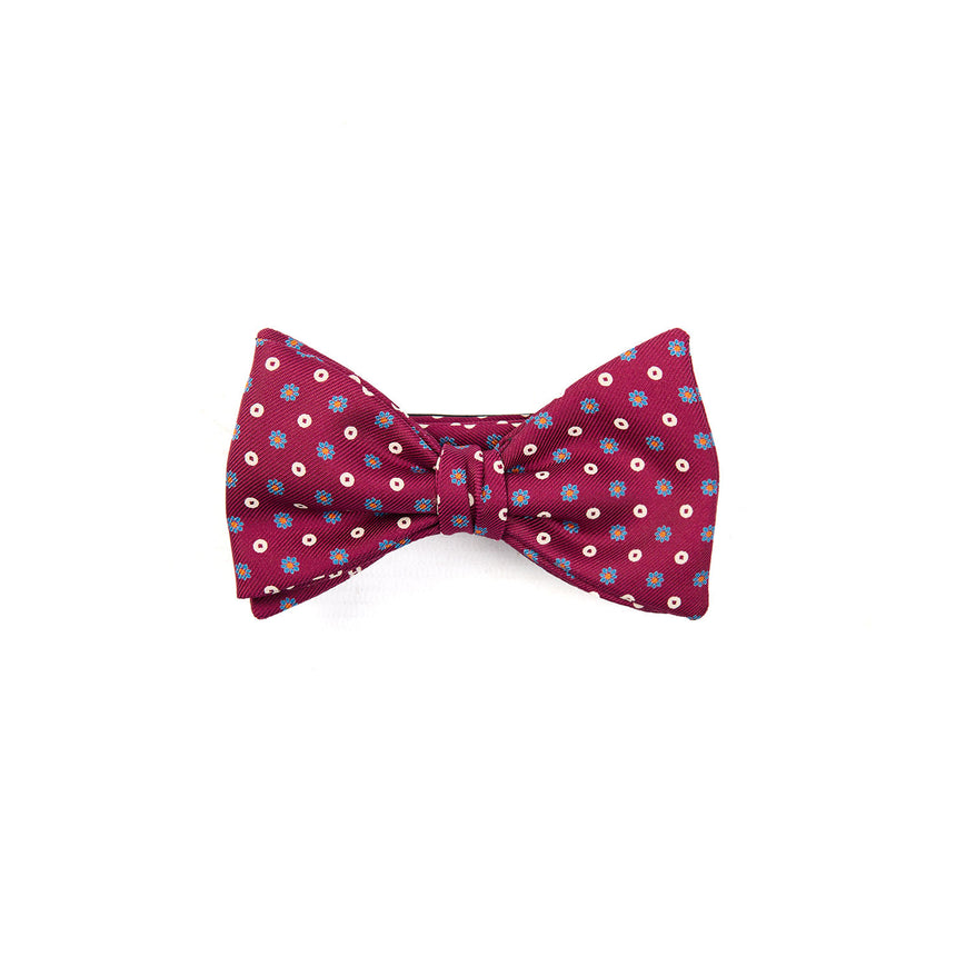 PAPILLON ANNODATO IN SETA BORDEAUX