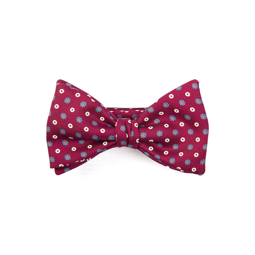 PAPILLON ANNODATO IN SETA BORDEAUX
