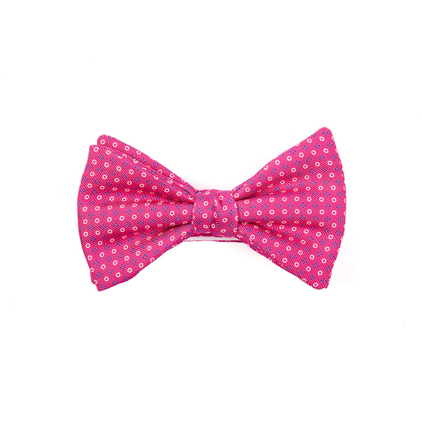 FUCHSIA PRE-KNOTTED SILK BOWTIE