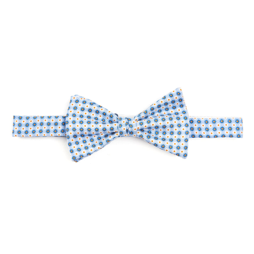 PAPILLON ANNODATO IN SETA AZZURRO