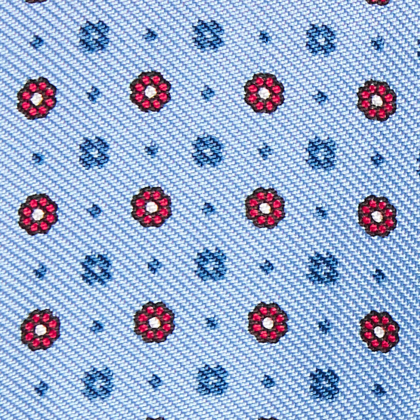 LIGHT BLUE SILK BOWTIE TO SELF-TIE