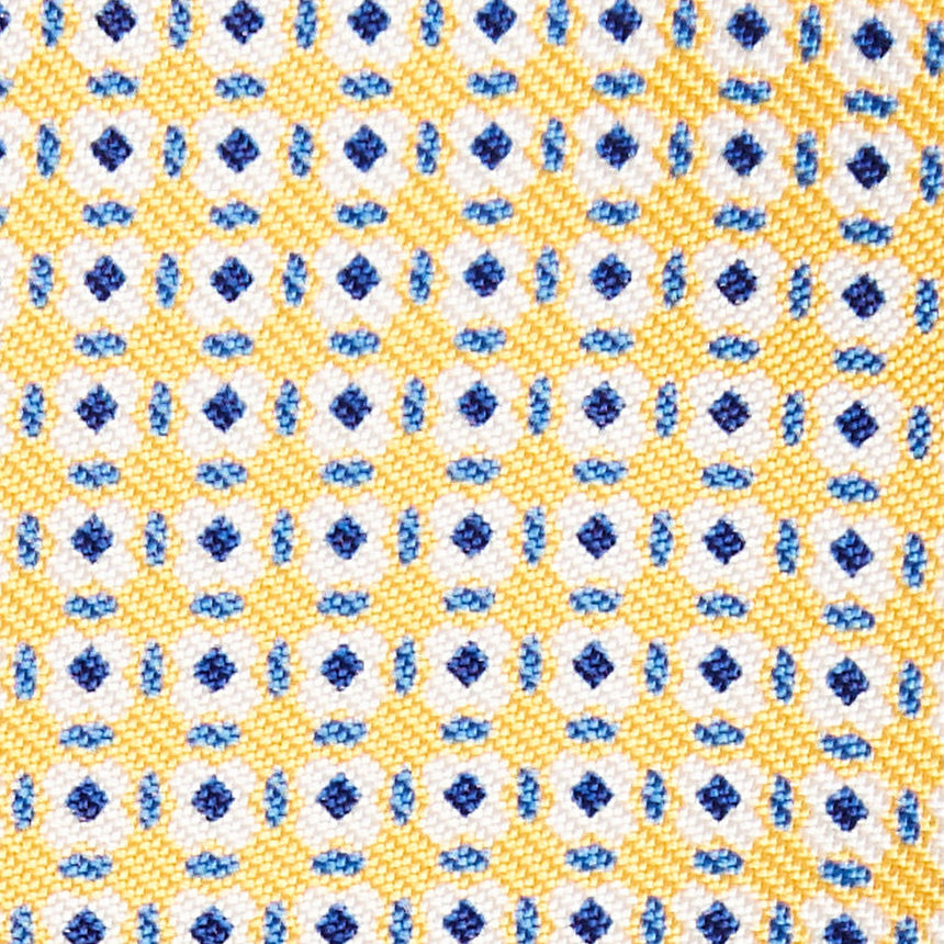 YELLOW SILK BOWTIE TO SELF-TIE